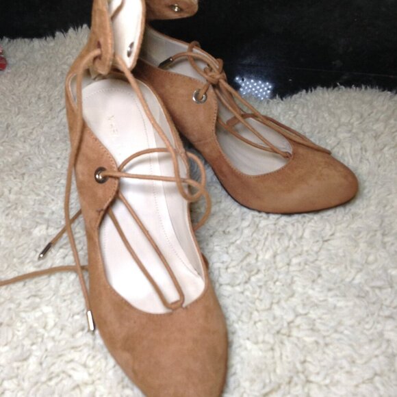 Marc Fisher "Stevee" "8.5" Chunky, Whimsigoth, Fancy Steampunk, Suede, Hippie - Picture 3 of 6